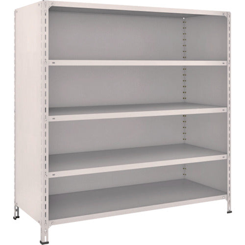 ＴＲＵＳＣＯ　スチールラック　軽量棚背板・側板付　Ｗ１５００ＸＤ６００Ｘ１５００　５段　ネオグレー　55W-25　1 台