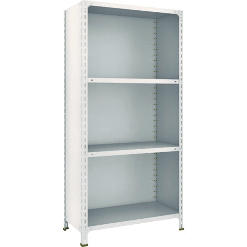 ＴＲＵＳＣＯ　スチールラック　軽量棚背板・側板付　Ｗ８７５ＸＤ４５０ＸＨ１８００　４段　ネオグレー　63X-24　1 台