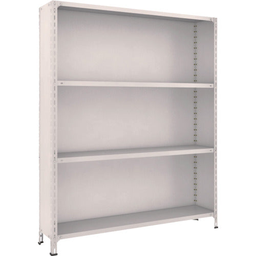 ＴＲＵＳＣＯ　スチールラック　軽量棚背板・側板付　Ｗ１５００ＸＤ３００Ｘ１８００　４段　ネオグレー　65V-24　1 台