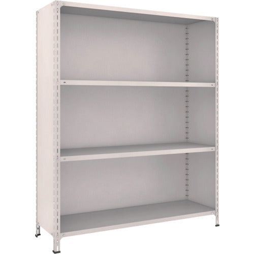 ＴＲＵＳＣＯ　スチールラック　軽量棚背板・側板付　Ｗ１５００Ｘ４５０ＸＨ１８００　４段　ネオグレー　65X-24　1 台