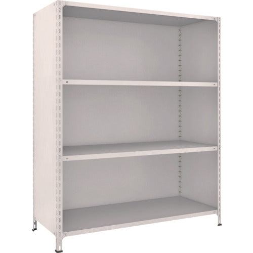 ＴＲＵＳＣＯ　スチールラック　軽量棚背板・側板付　Ｗ１５００ＸＤ６００Ｘ１８００　４段　ネオグレー　65W-24　1 台