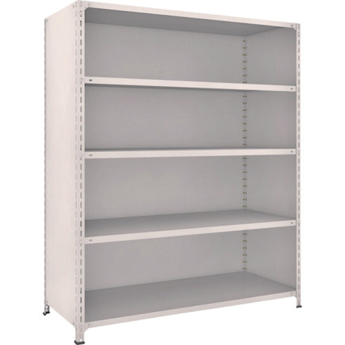 TRUSCO Steel Rack Lightweight Shelf with Back and Side Panels W1500 x D600 x 1800 5 Tiers Neo Gray 65W-25 1 Unit