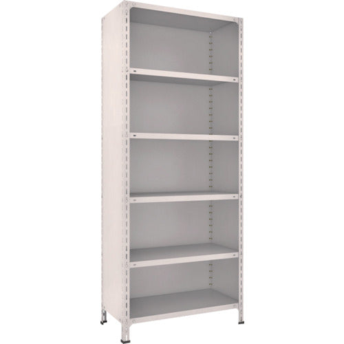 TRUSCO Steel Rack Lightweight Shelf with Back and Side Panels W875 x D450 x H2100 6 Tiers Neo Gray 73X-26 1 Unit