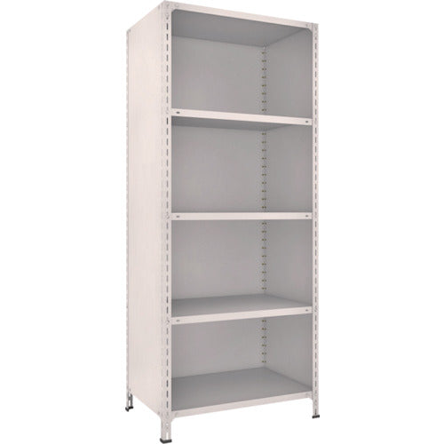 TRUSCO Steel Rack Lightweight Shelf with Back and Side Panels W875 x D600 x H2100 5 Tiers Neo Gray 73W-25 1 Unit