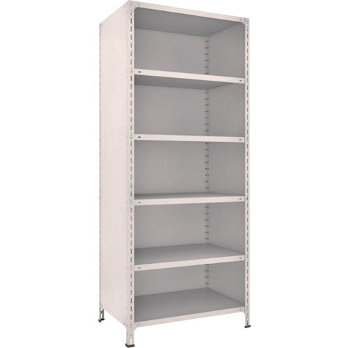 TRUSCO Steel Rack Lightweight Shelf with Back and Side Panels W875 x D600 x H2100 6 Tiers Neo Gray 73W-26 1 Unit