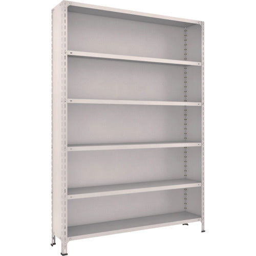 TRUSCO Steel Rack Lightweight Shelf with Back and Side Panels W1500 x D300 x 2100 6 Tiers Neo Gray 75V-26 1 Unit