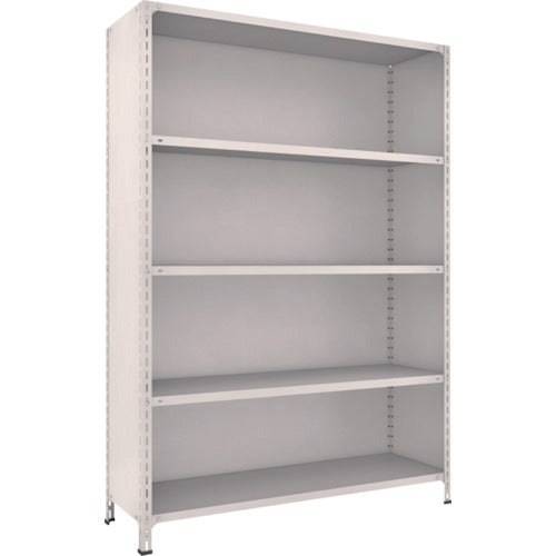 TRUSCO Steel Rack Lightweight Shelf with Back and Side Panels W1500 x D450 x 2100 5 Tiers Neo Gray 75X-25 1 Unit