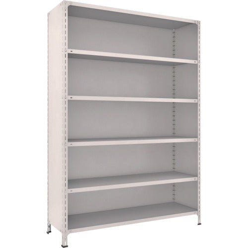 TRUSCO Steel Rack Lightweight Shelf with Back and Side Panels W1500 x D450 x 2100 6 Tiers Neo Gray 75X-26 1 Unit
