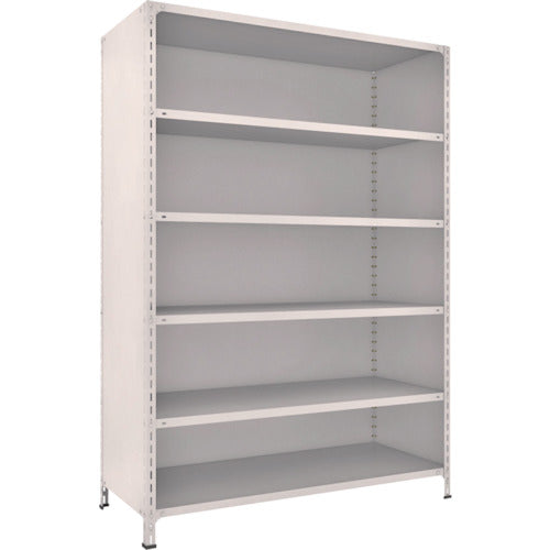 TRUSCO Steel Rack Lightweight Shelf with Back and Side Panels W1500 x D600 x 2100 6 Tiers Neo Gray 75W-26 1 Unit