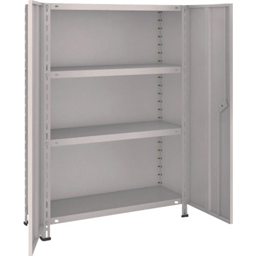 TRUSCO Steel Rack Lightweight Shelf with Double Doors 875 x 383 x H1200 4 Tiers Neo Gray 43V-T24 1 Unit
