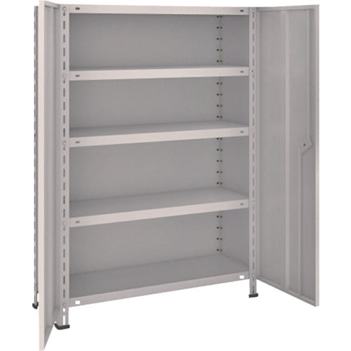 TRUSCO Steel Rack Lightweight Shelf with Double Doors 875 x 383 x H1200 5 Tiers Neo Gray 43V-T25 1 Unit