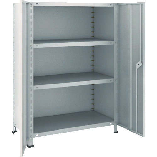 TRUSCO Steel Rack Lightweight Shelf with Double Doors 875 x 533 x H1200 4 Tiers Neo Gray 43X-T24 1 Unit