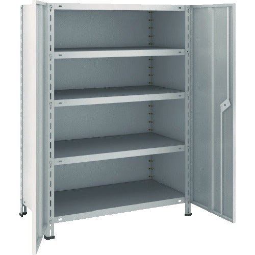 TRUSCO Steel Rack Lightweight Shelf with Double Doors 875 x 450 x H1200 5 Tiers Neo Gray 43X-T25 1 Unit