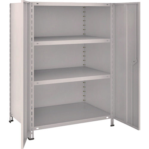 TRUSCO Steel Rack Lightweight Shelf with Double Doors 875 x 600 x H1200 4 Tiers Neo Gray 43W-T24 1 Unit