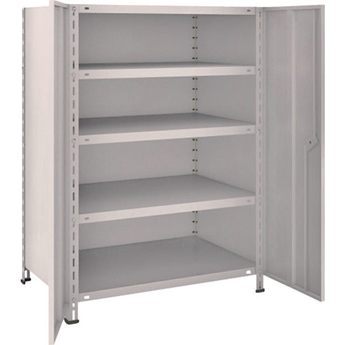 TRUSCO Steel Rack Lightweight Shelf with Double Doors 875 x 600 x H1200 5 Tiers Neo Gray 43W-T25 1 Unit