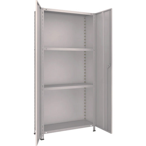 TRUSCO Steel Rack Lightweight Shelf with Double Doors 875 x 300 x H1800 4 Tiers Neo Gray 63V-T24 1 Unit