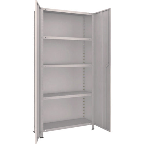 TRUSCO Steel Rack Lightweight Shelf with Double Doors 875 x 300 x H1800 5 Tiers Neo Gray 63V-T25 1 Unit