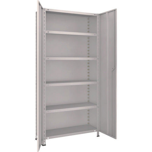 TRUSCO Steel Rack Lightweight Shelf with Double Doors 875 x 300 x H1800 6 Tiers Neo Gray 63V-T26 1 Unit