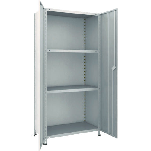 TRUSCO Steel Rack Lightweight Shelf with Double Doors 875 x 450 x H1800 4 Tiers Neo Gray 63X-T24 1 Unit