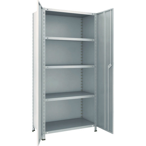 TRUSCO Steel Rack Lightweight Shelf with Double Doors 875 x 450 x H1800 5 Tiers Neo Gray 63X-T25 1 Unit