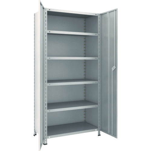 TRUSCO Steel Rack Lightweight Shelf with Double Doors 875 x 450 x H1800 6 Tiers Neo Gray 63X-T26 1 Unit