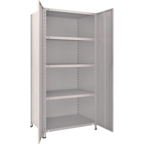 TRUSCO Steel Rack Lightweight Shelf with Double Doors 875 x 600 x H1800 5 Tiers Neo Gray 63W-T25 1 Unit
