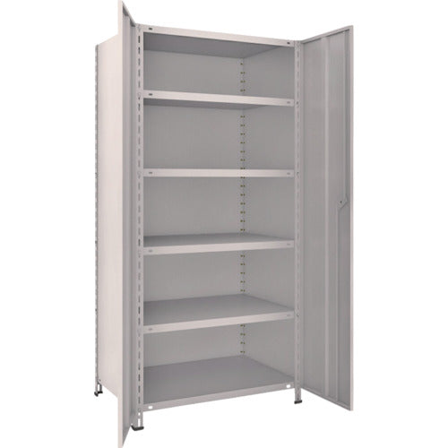 TRUSCO Steel Rack Lightweight Shelf with Double Doors 875 x 600 x H1800 6 Tiers Neo Gray 63W-T26 1 Unit