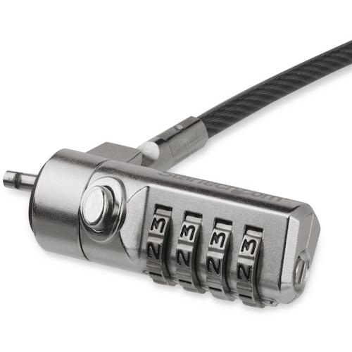 ＳｔａｒＴｅｃｈ　ノートＰＣ用ロック／スチールワイヤー／２ｍ／４桁ダイヤル錠／Ｋスロット　LTLOCK4D　1 袋