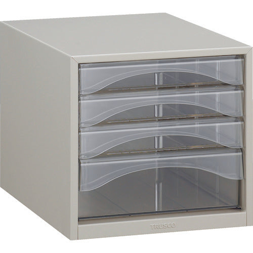 TRUSCO Letter Case A4 Type, Shallow and Deep Combination Type, 4 Tiers, A4-SW4P, 1 Unit