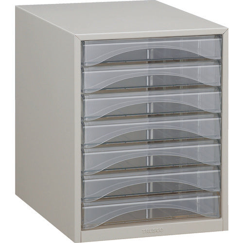 ＴＲＵＳＣＯ　レターケース　Ａ４型・浅型タイプ　７段　A4-S7P　1 台