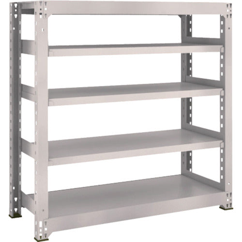 TRUSCO Steel Rack M3 Medium Duty Shelf 1200 x 471 x H1200 5 Tiers Single Unit Neo Gray M3-4455 1 S