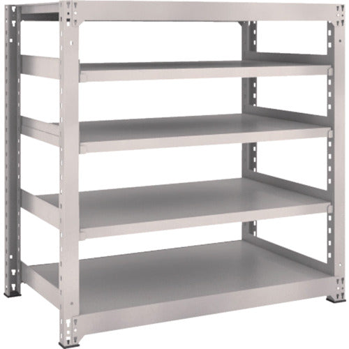 TRUSCO Steel Rack M3 Medium Duty Shelf 1200 x 721 x H1200 5 Tiers Single Unit Neo Gray M3-4475 1 S