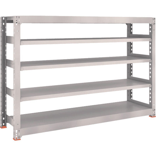 ＴＲＵＳＣＯ　スチールラック　Ｍ３型中量棚　１８００×４７１×Ｈ１２００　５段　単体　ネオグレー　M3-4655　1 Ｓ