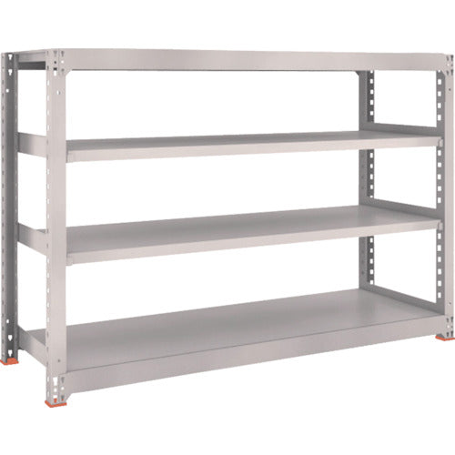 TRUSCO Steel Rack M3 Medium Duty Shelf 1800 x 571 x H1200 4 Tiers Single Unit Neo Gray M3-4664 1 S