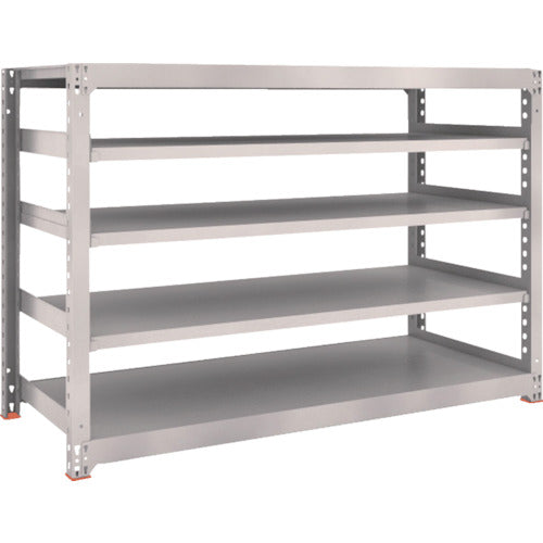 TRUSCO Steel Rack M3 Medium Duty Shelf 1800 x 721 x H1200 5 Tiers Single Unit Neo Gray M3-4675 1 S