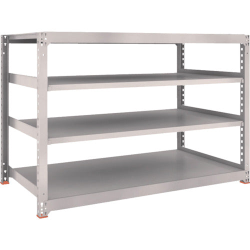 TRUSCO Steel Rack M3 Medium Duty Shelf 1800 x 921 x H1200 4 Tiers Single Unit Neo Gray M3-4694 1 S