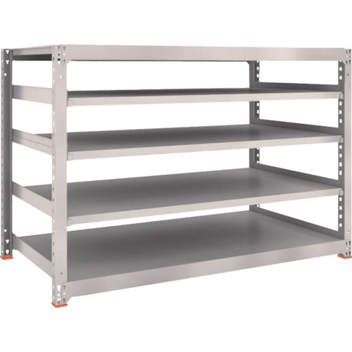 TRUSCO Steel Rack M3 Medium Duty Shelf 1800 x 921 x H1200 5 Tiers Single Unit Neo Gray M3-4695 1 S