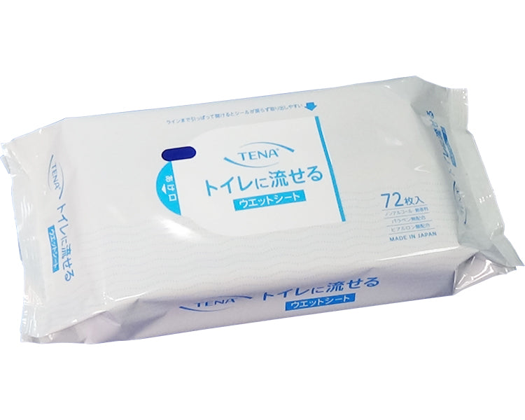 TENA　トイレに流せるウエットシート / TW8021-01　72枚入　1 袋