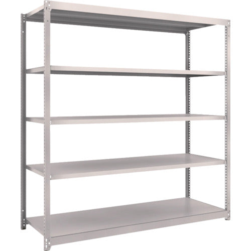 TRUSCO Steel Rack M1.5 Type Light-Medium Duty Shelf 1760 x 595 x H1800 5-Tier Single Unit Neo Gray M1.5-6665 1 S