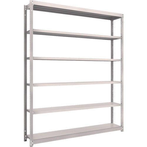 TRUSCCO 스틸 랙 M1.5형 경중량 선반 1760×295×H2100 6단 단품 네오 그레이 M1.5-7636 1 S