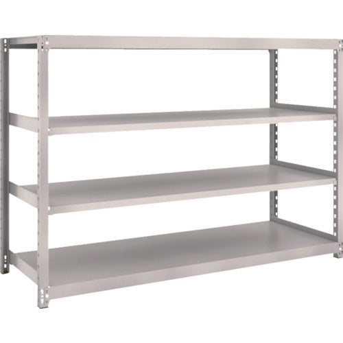 TRUSCO Steel Rack M2 Type Light-Medium Duty Shelf 1760 x 600 x H1200 4 Tiers Single Unit Neo Gray M2-4664 1 S