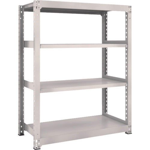TRUSCO Steel Rack M3 Medium Duty Shelf 1200 x 571 x H1500 4 Tiers Single Unit Neo Gray M3-5464 1 S