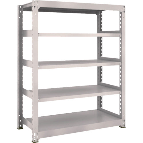 TRUSCO Steel Rack M3 Medium Duty Shelf 1200 x 571 x H1500 5 Tiers Single Unit Neo Gray M3-5465 1 S