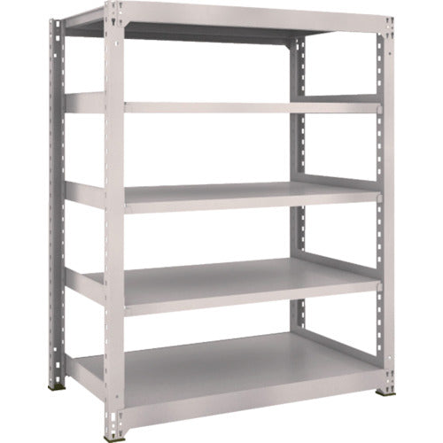 TRUSCO Steel Rack M3 Medium Duty Shelf 1200 x 721 x H1500 5 Tiers Single Unit Neo Gray M3-5475 1 S