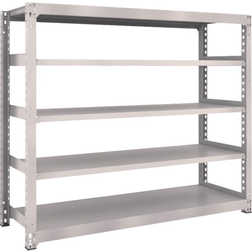 TRUSCO Steel Rack M3 Medium Duty Shelf 1800 x 571 x H1500 5 Tiers Single Unit Neo Gray M3-5665 1 S