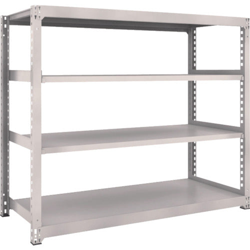 TRUSCO Steel Rack M3 Medium Duty Shelf 1800 x 721 x H1500 4 Tiers Single Unit Neo Gray M3-5674 1 S