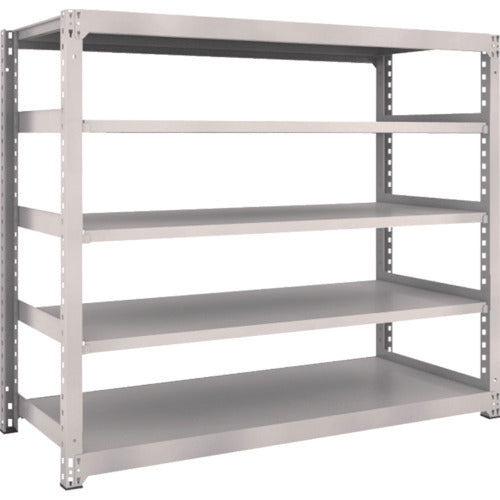 ＴＲＵＳＣＯ　スチールラック　Ｍ３型中量棚　１８００×７２１×Ｈ１５００　５段　単体　ネオグレー　M3-5675　1 Ｓ