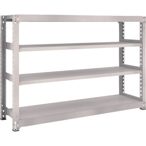 TRUSCO Steel Rack M5 Medium Duty Shelf 1800 x 471 x H1200 4 Tiers Single Unit Neo Gray M5-4654 1 Unit