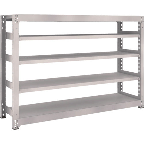 TRUSCO Steel Rack M5 Medium Duty Shelf 1800 x 471 x H1200 5 Tiers Single Unit Neo Gray M5-4655 1 Unit