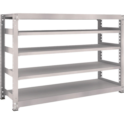 TRUSCO Steel Rack M5 Medium Duty Shelf 1800 x 571 x H1200 5 Tiers Single Unit Neo Gray M5-4665 1 Unit